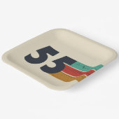 Geboren in 1955  70ste verjaardagscadeau papieren bordje (Gebogen)