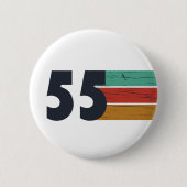 Geboren in 1955 70ste verjaardagscadeau ronde button 5,7 cm (Voorkant)