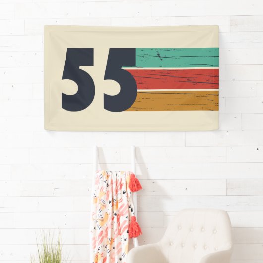 Geboren in 1955  70ste verjaardagscadeau spandoek (Insitu)