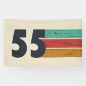 Geboren in 1955  70ste verjaardagscadeau spandoek (Horizontaal)