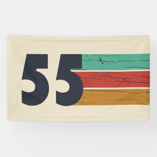 Geboren in 1955  70ste verjaardagscadeau spandoek (Horizontaal)