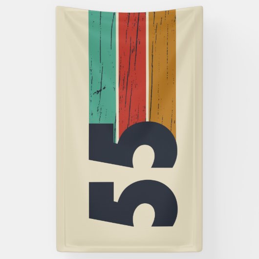 Geboren in 1955  70ste verjaardagscadeau spandoek (Verticaal)