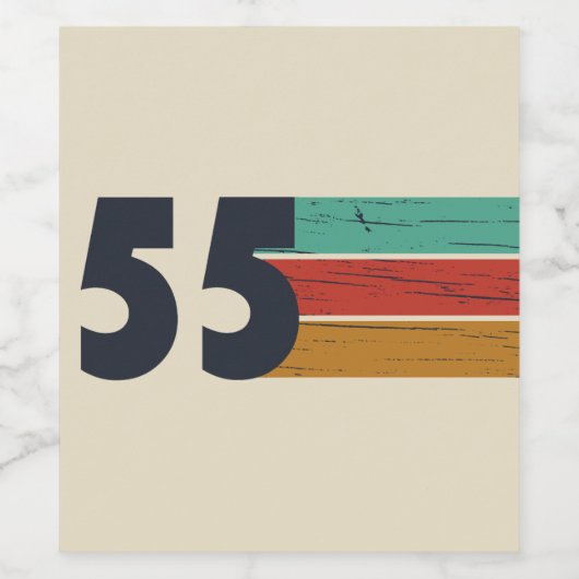 Geboren in 1955  70ste verjaardagscadeau wijn etiket (Enkel label)