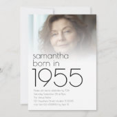 Geboren in 1955 Foto Overlay 70ste verjaardagsfees Kaart (Voorkant)