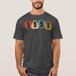 Geboren in 1955 Guitarist Guitar Pick Music Birthd T-shirt