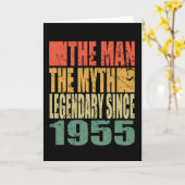 Geboren in 1955 Het Man De Mythe Verjaardag Kaart (Gele Bloem)