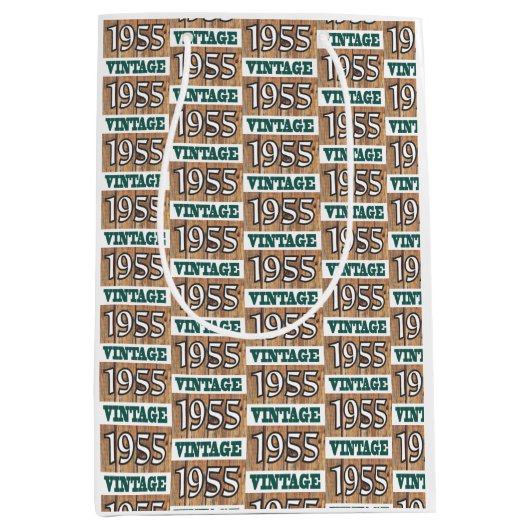 Geboren in 1955 middelgrote cadeautas (Voorkant)