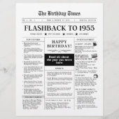 Geboren in 1955 Mock Krant zwart-wit (Voorkant)