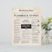 Geboren in 1955 Mock Newspaper voor 70e verjaardag (Staand voorkant)