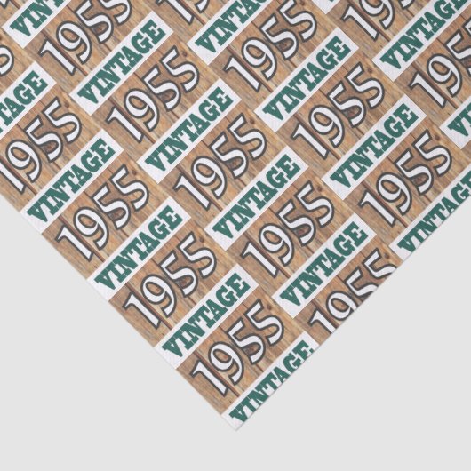 Geboren in 1955 tissuepapier (Detail)