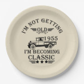 Geboren in 1955  verjaardagscadeaus papieren bordje (Voorkant)