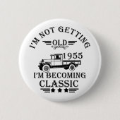 Geboren in 1955  verjaardagscadeaus ronde button 5,7 cm (Voorkant)