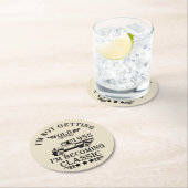 Geboren in 1955 verjaardagscadeaus ronde kartonnen onderzetter (Insitu)