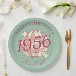 Geboren in 1956 70e verjaardag feest decoratie Pap Papieren Bordje