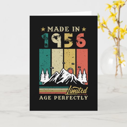 Geboren in 1956 kaart (Gele Bloem)