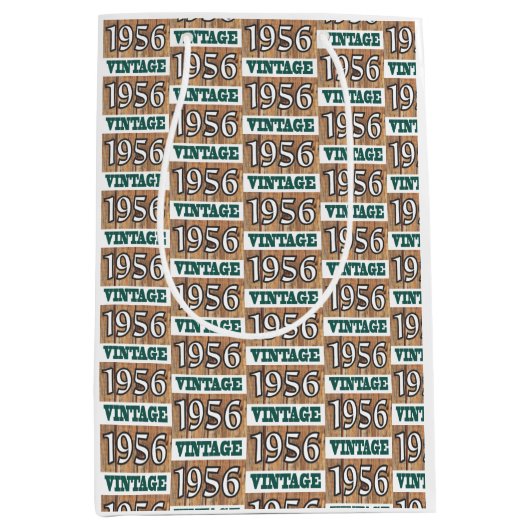 Geboren in 1956 middelgrote cadeautas (Voorkant)