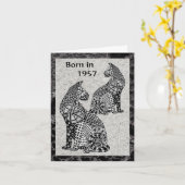 Geboren in 1957: "De leuke feiten van de verjaarda Kaart (Gele Bloem)