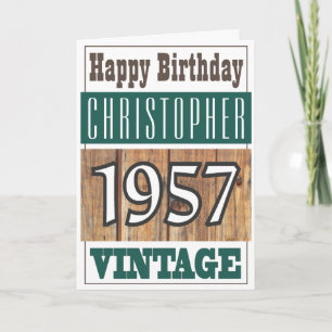 Geboren in 1957 Greetings Card Kaart