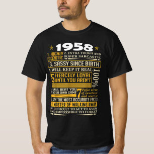 Geboren in 1958, geboren in 1958 Retro , Ha T-shirt