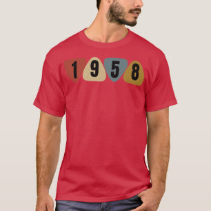 Geboren in 1958 Guitarist Guitar Pick Music Birthd T-shirt