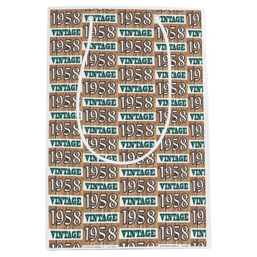 Geboren in 1958 middelgrote cadeautas (Voorkant)