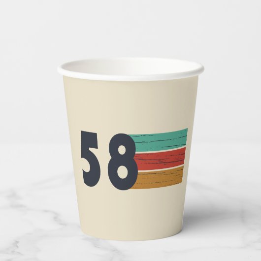 Geboren in 1958  papieren bekers (Achterkant)