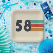 Geboren in 1958  papieren bordje (Feest)