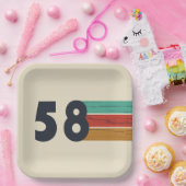 Geboren in 1958  papieren bordje (Feest)