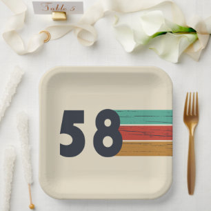 Geboren in 1958 papieren bordje