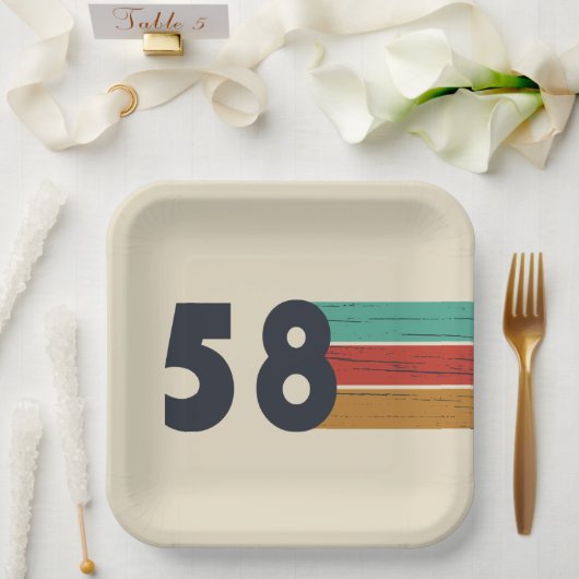 Geboren in 1958  papieren bordje (Huwelijk)