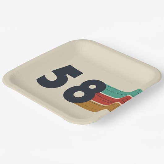 Geboren in 1958  papieren bordje (Gebogen)