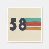 Geboren in 1958  verjaardagsfeest servet (Voorkant)