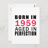 Geboren in 1959 in perfectie briefkaart (Voorkant / Achterkant)