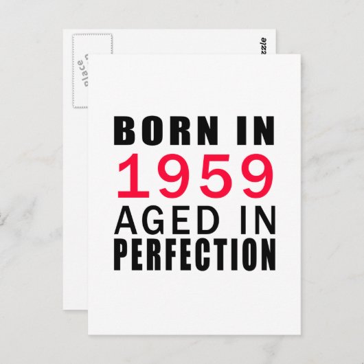 Geboren in 1959 in perfectie briefkaart (Voorkant / Achterkant)