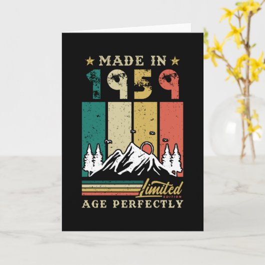 Geboren in 1959 kaart (Gele Bloem)