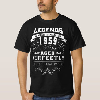 Geboren in 1959 op  verjaardag t-shirt