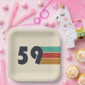 Geboren in 1959  papieren bordje (Feest)