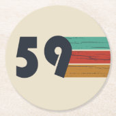 Geboren in 1959  ronde kartonnen onderzetter (Voorkant)