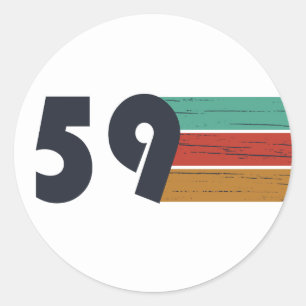 Geboren in 1959 ronde sticker
