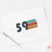 Geboren in 1959 ronde sticker (Envelop)