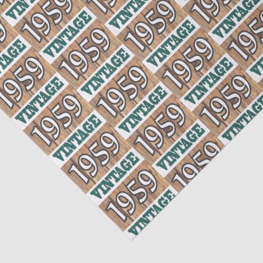 Geboren in 1959 tissuepapier (Detail)