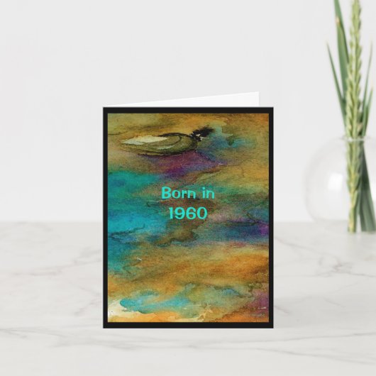 Geboren in 1960: Birthday Fun Facts Kaart (Voorkant)
