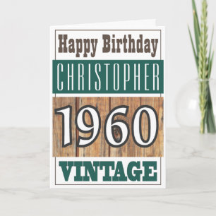 Geboren in 1960 Greetings Card Kaart