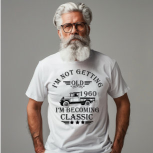 geboren in 1960 verjaardagscadeau mannen cadeau t-shirt