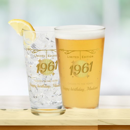 Geboren in 1961 65e verjaardagsfeestje drankjes ba glas