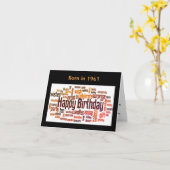 Geboren in 1961, Birthday Fun Facts Kaart (Gele Bloem)