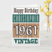 Geboren in 1961 Greetings Card Kaart (Gele Bloem)