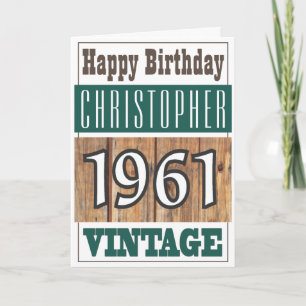 Geboren in 1961 Greetings Card Kaart