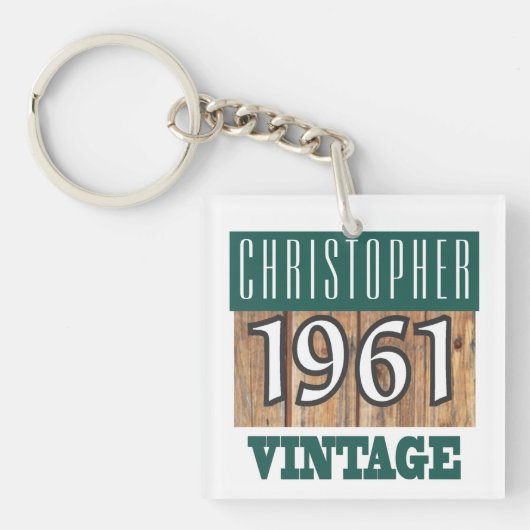 Geboren in 1961 sleutelhanger (voorkant)