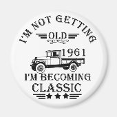 geboren in 1961  verjaardagscadeau mannen cadeau magneet (Voorkant)